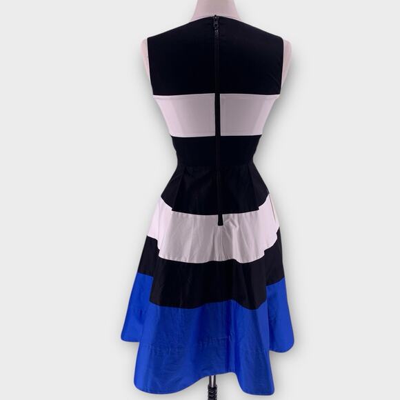 KATE SPADE Corley Dress Colorblock Blue White Black Stripe 2 - Picture 5 of 15